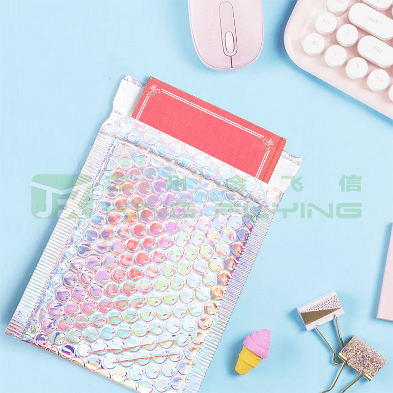 Custom Size Metallic Bubble Waterproof Gift Packaging Bag For Shipping
