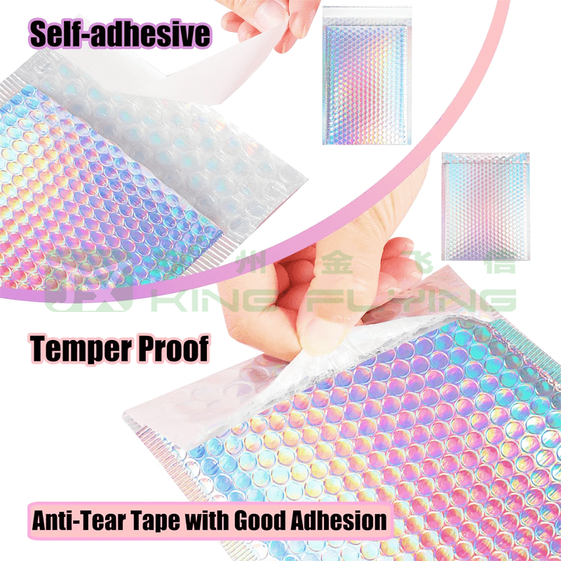 Metallic Aluminum Foil Bubble Shipping Shock Proof Packaging Bag