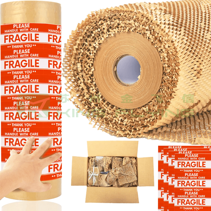 Eco-friendly Honeycomb Paper Cushion Sleeve Roll For Glassware Gift Wrapping