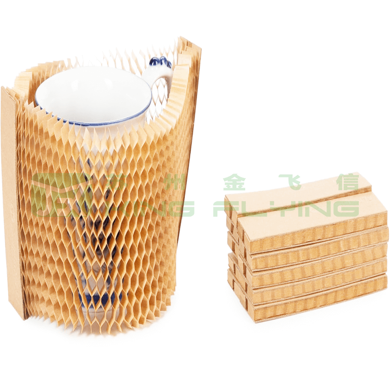 Custom Biodegradable Kraft Paper Honeycomb Wrap Sleeve For Fragile Products