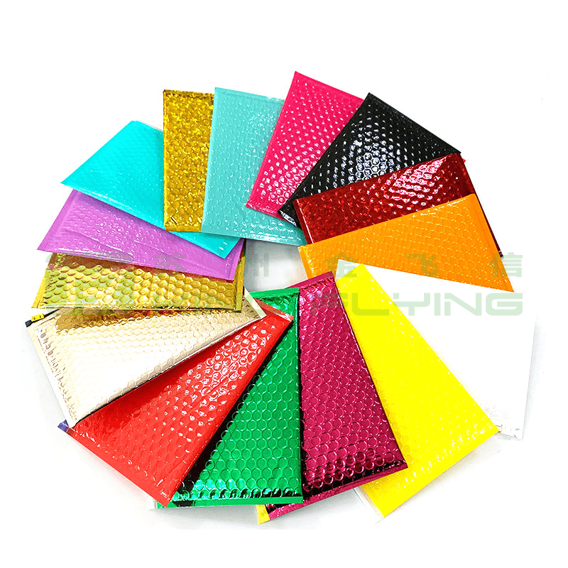 Custom Printed Travel T-shirts Metallic Packaging Bubble Bag