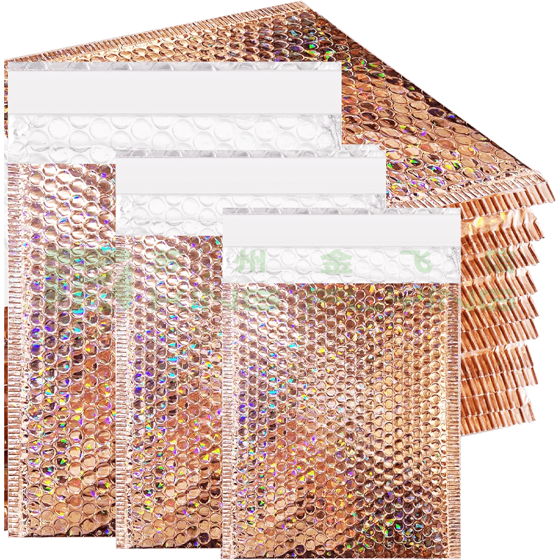 Waterproof Metallic Bubble Courier Cushioned Packaging Mailer For Jewelry Delivery