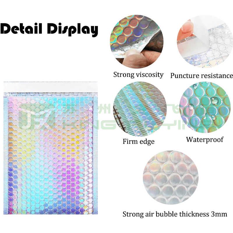 Custom Logo Metallic Bubble Aluminum Foil Shipping Express Packaging Bag