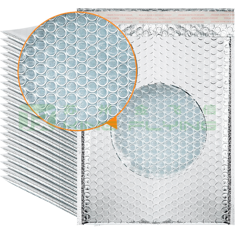 Waterproof Metallic Bubble Cushioned Shipping Bag For Small Business