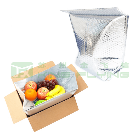 Aluminum Bubble Keep Cold Fresh Shipping Thermal Insulated Delivery Bag