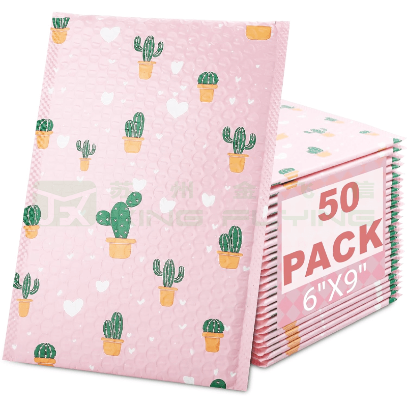 Custom Printed Poly Bubble Mailer For Jewelry Cushioned Shipping Packaging