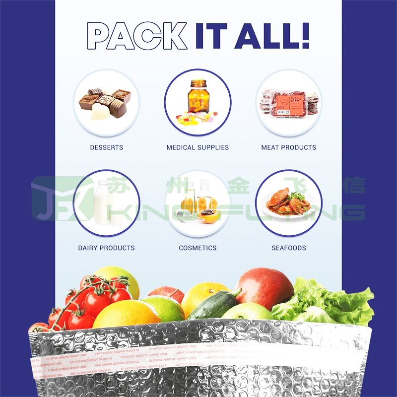 Reusable Heat Insulation Cooler Thermal Box Liners Customized Packaging Bag