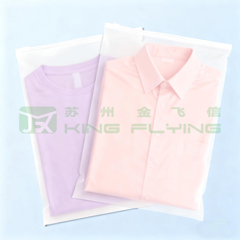 High Quality Custom Plastic Ziplock Garment Bag For T-Shirts Packaging
