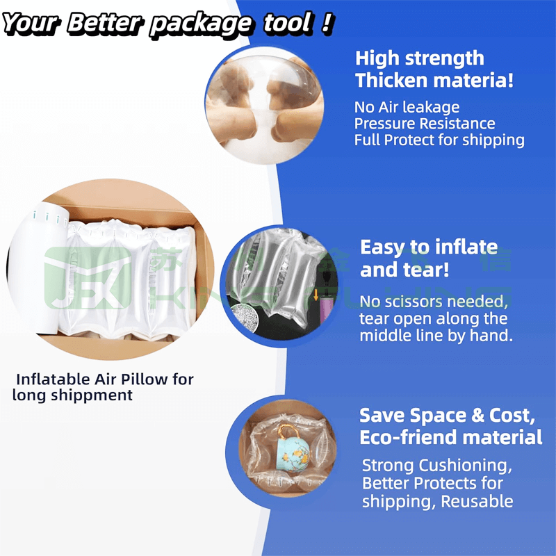 Customized Air Cushion Pillow Packaging Bag For Safe Shipping
