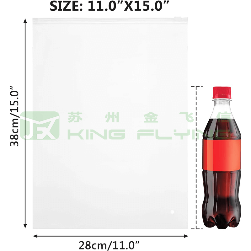 Transparent PVC PE Zipper Plastic Packaging Bag For Clothing/Underwear