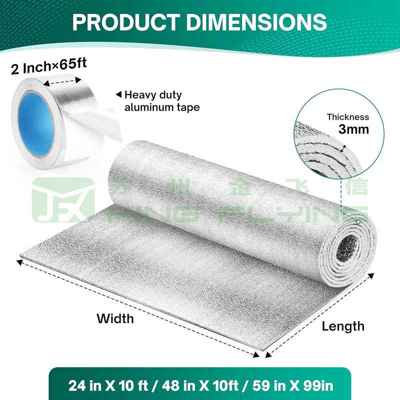 Wholesale Car Use IXPE Foam Aluminum Foil Reflective Insulation Roll