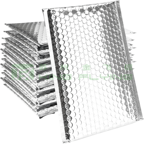 Custom Logo Tear-proof Cushioned Postal Metallic Bubble Packaging Bag