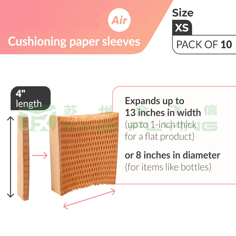 Hot Sales Honeycomb Wrapping Kraft Paper Bottle Sleeve