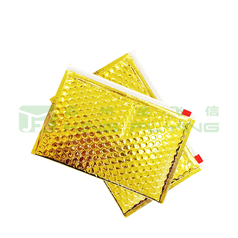 Custom Printed Travel T-shirts Metallic Packaging Bubble Bag