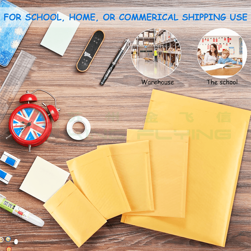 Soil-Degradable Kraft Paper Bubble Mailer For Earth-Return Green Packaging