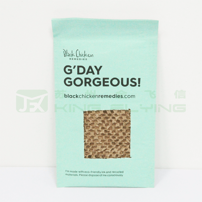 Seal Sealing Kraft Honeycomb Paper Courier Packaging Mailer For Clothing