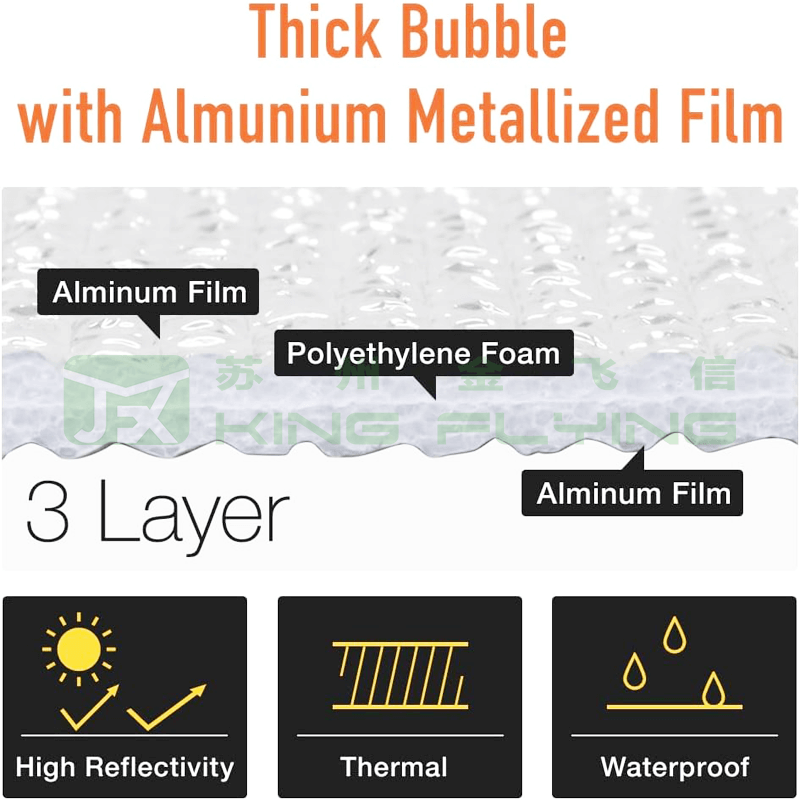 OEM Reflective Foam Insulation Closed Cell Aluminum Foil Facing Roll