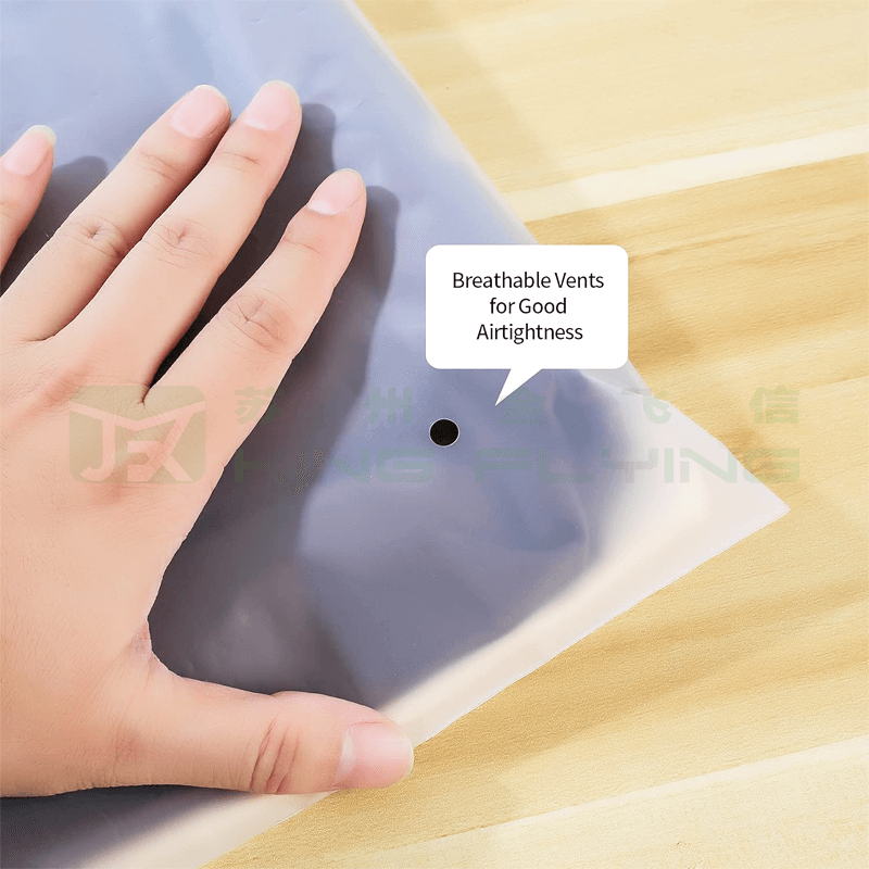 Custom Printing Matte Frosted Ziplock Plastic Packaging Bag For Garments