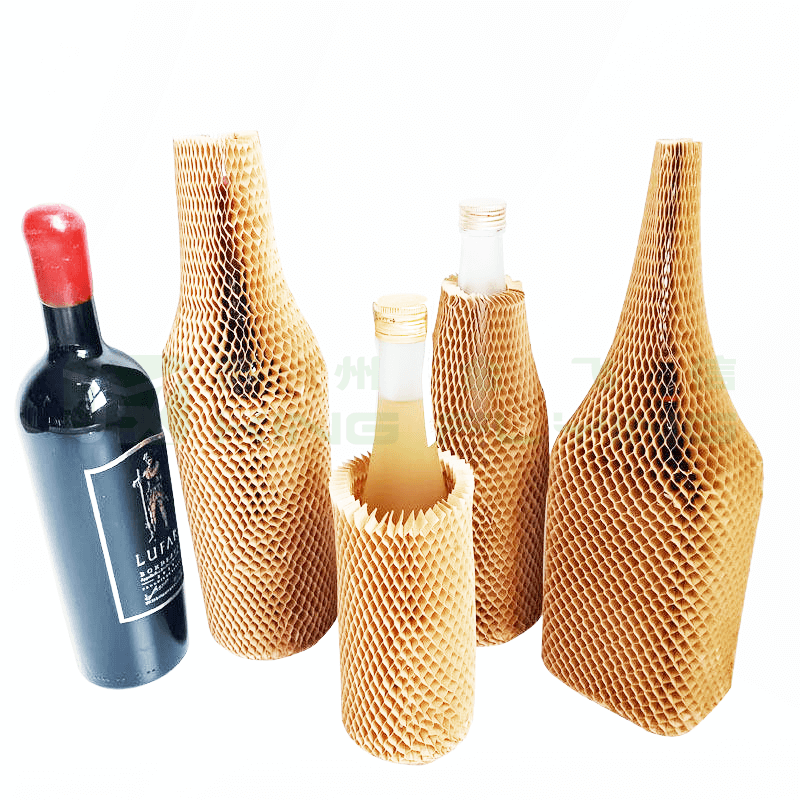 Biodegradable Recyclable Craft Honeycomb Cushion Paper Sleeve For Fragile Goods