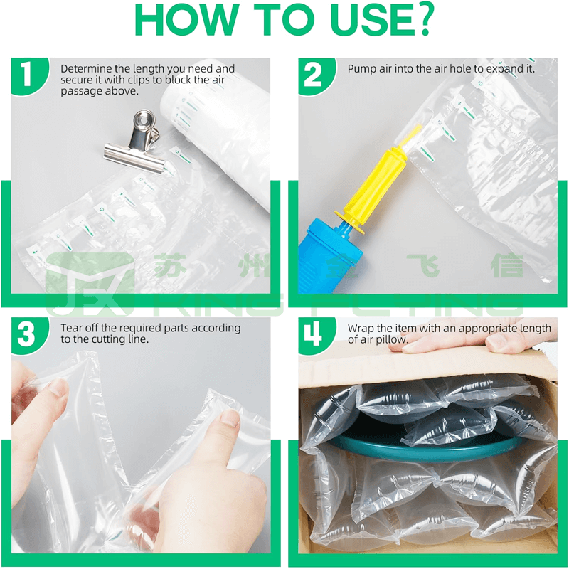 Lightweight Inflatable Air Pillow Padding Bag For Cost-Effective Transport Packaging