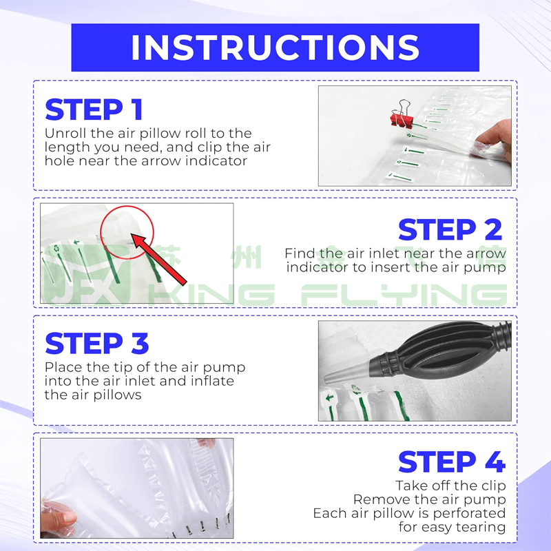 Inflatable Air Pillow Packaging Bag For Perfume Cosmetics