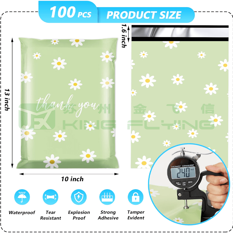 Custom Printed Mailing Recyclable Plastic Courier Packaging Bag For Clothes