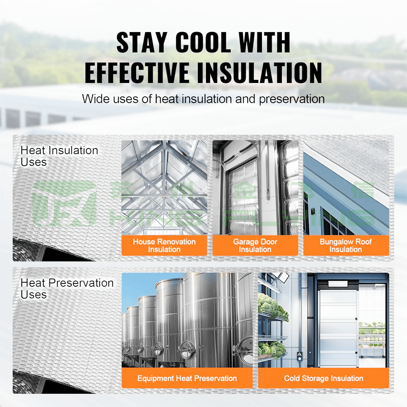 Aluminum Bubble Foil Insulation Fire Resistant Thermal Packaging Material