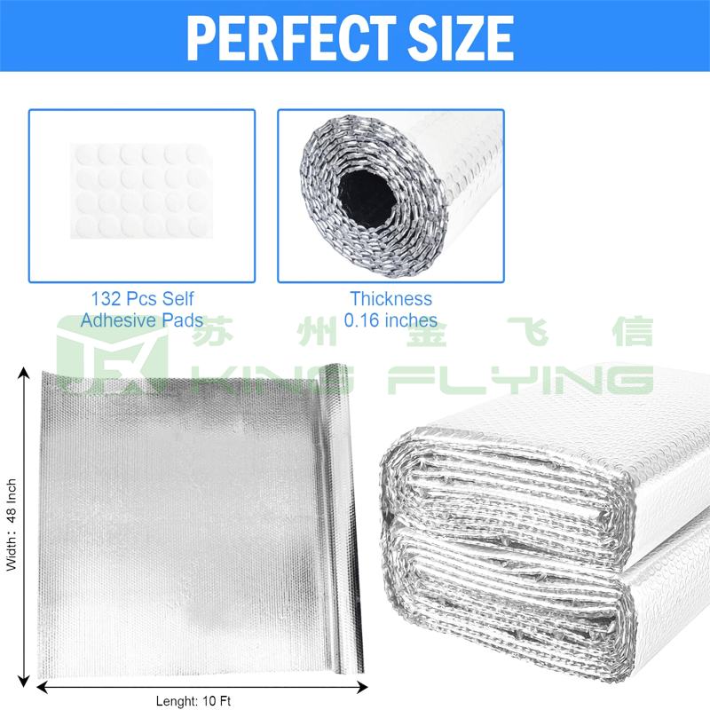 Aluminum Bubble Foil Insulation Fire Resistant Thermal Packaging Material