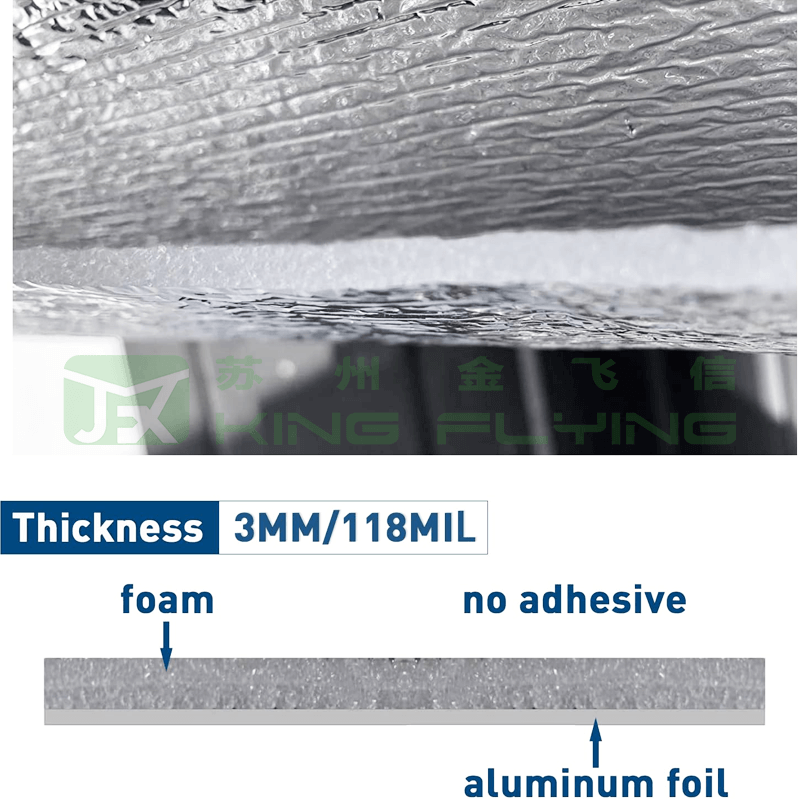 Radiant Barrier Aluminum Foil EPE Foam Fire Resistant Insulation Material