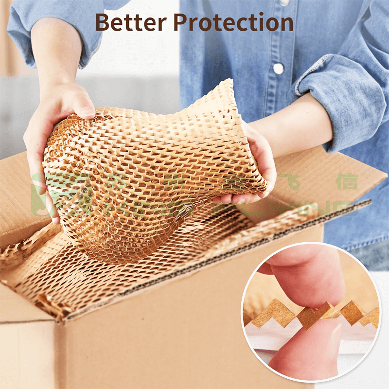 Biodegradable Honeycomb Kraft Paper Roll For Christmas Wrapping