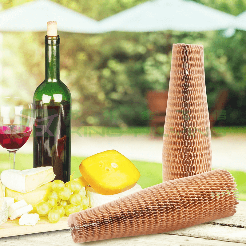 Eco-Friendly Honeycomb Protective Paper Sleeve For Wine Bottles