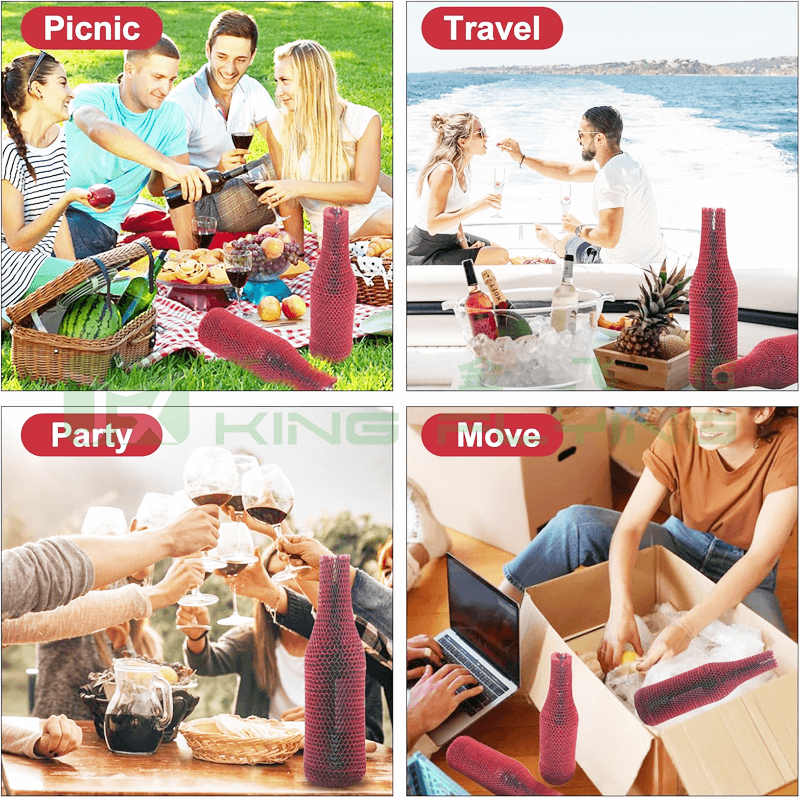 Degradable Kraft Paper Red Wine Glass Bottle Honeycomb Sleeve