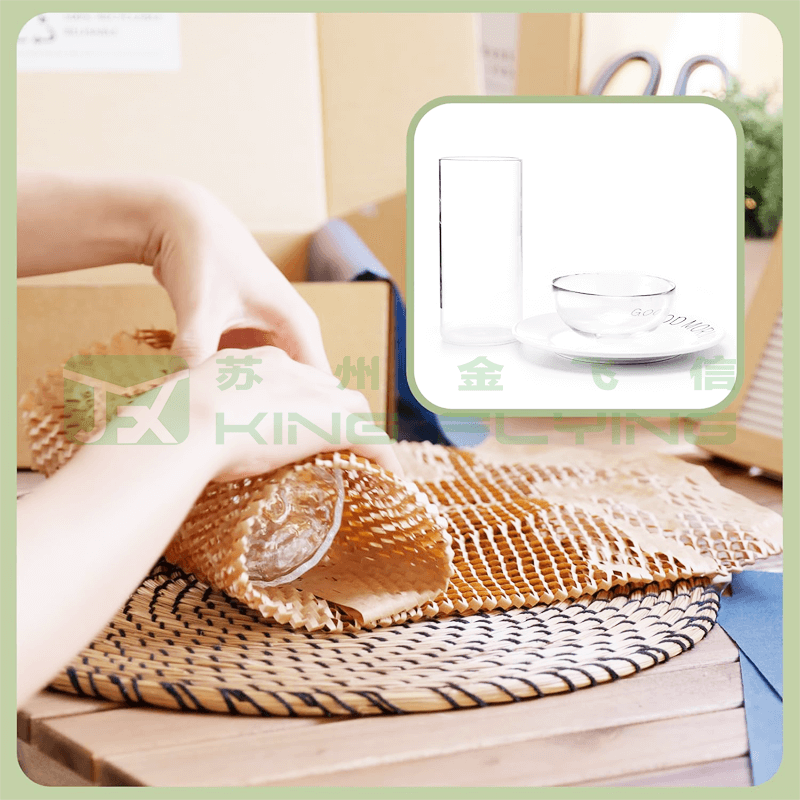 Degradable Honeycomb Paper Mesh Sleeve For Glass Bottle Packaging