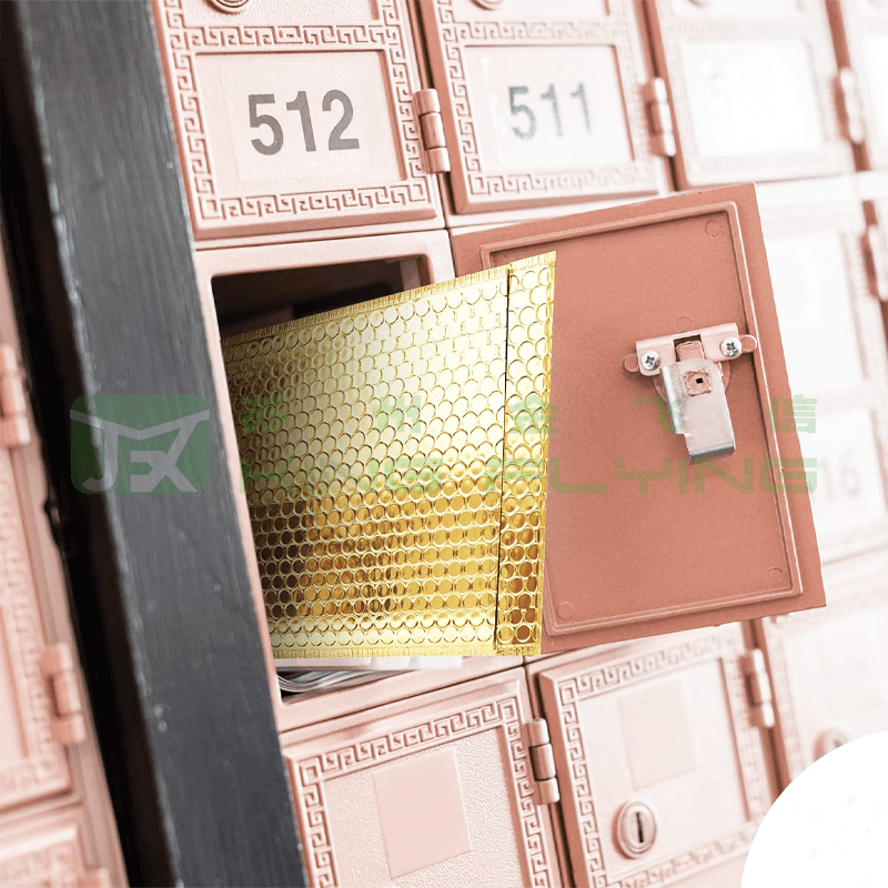 Customized Printed Metallic Bubble Packaging Mailer For Jewelry Shipping Delivery
