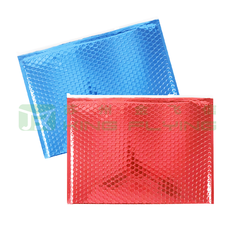 Free Sample Custom Metallic Bubble Zipper Mailer For Cloth Packaging