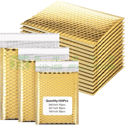 Popular Printed Travel T-shirts Metallic Packaging Bubble Mailer