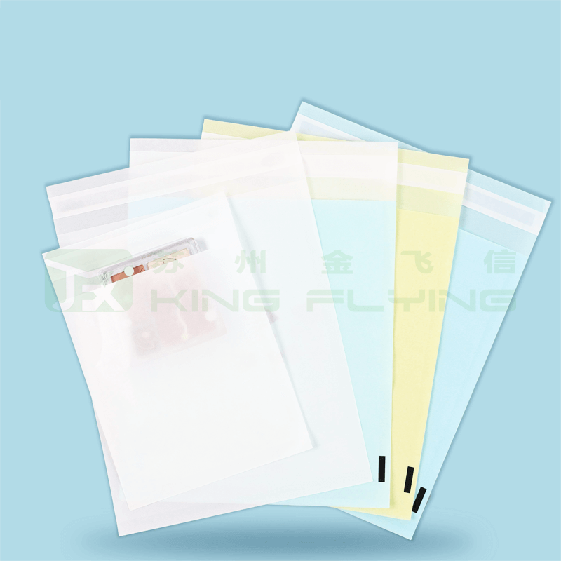 Eco-friendly Biodegradable Glassine Wax Coated Paper Bag For Garment Packaging