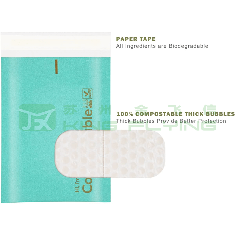 Custom Self Seal Adhesive Printed Kraft Bubble Bag For Delivery
