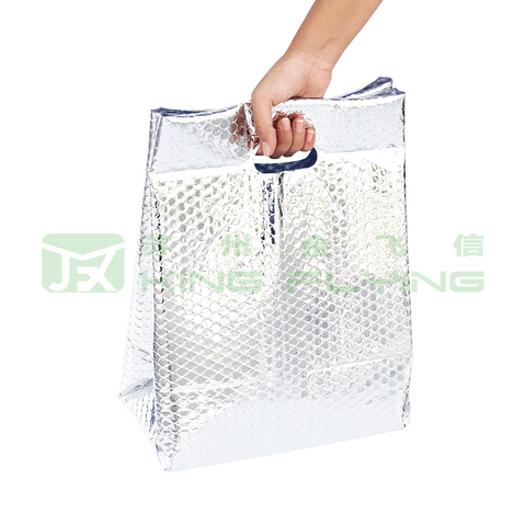 Aluminum Foil Bubble Thermal Insulated Food Packaging Bag With Handle
