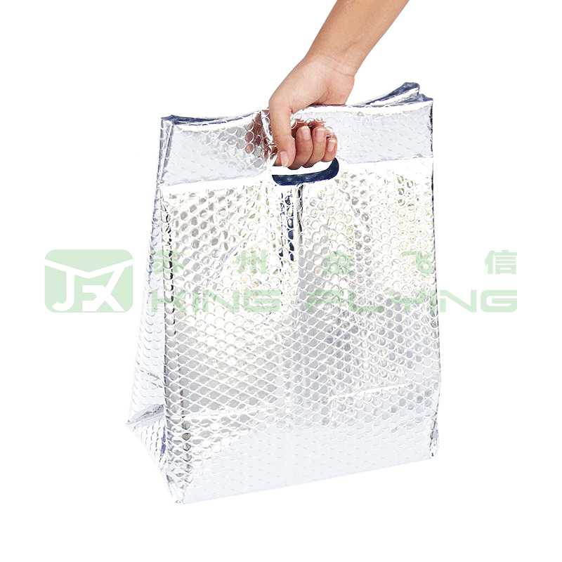 Aluminum Foil Bubble Thermal Insulated Food Packaging Bag With Handle