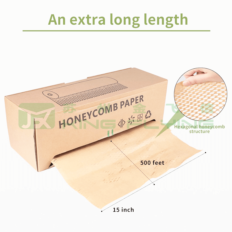 100% Recycle Eco-friendly Protective Honeycomb Buffer Wrapping Paper Roll