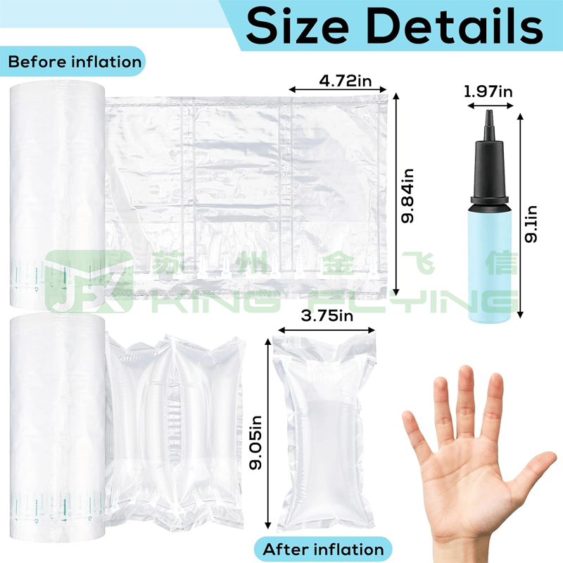 Customized Eco-Friendly Inflatable Recyclable Protective Air Pillow Bag For Packaging