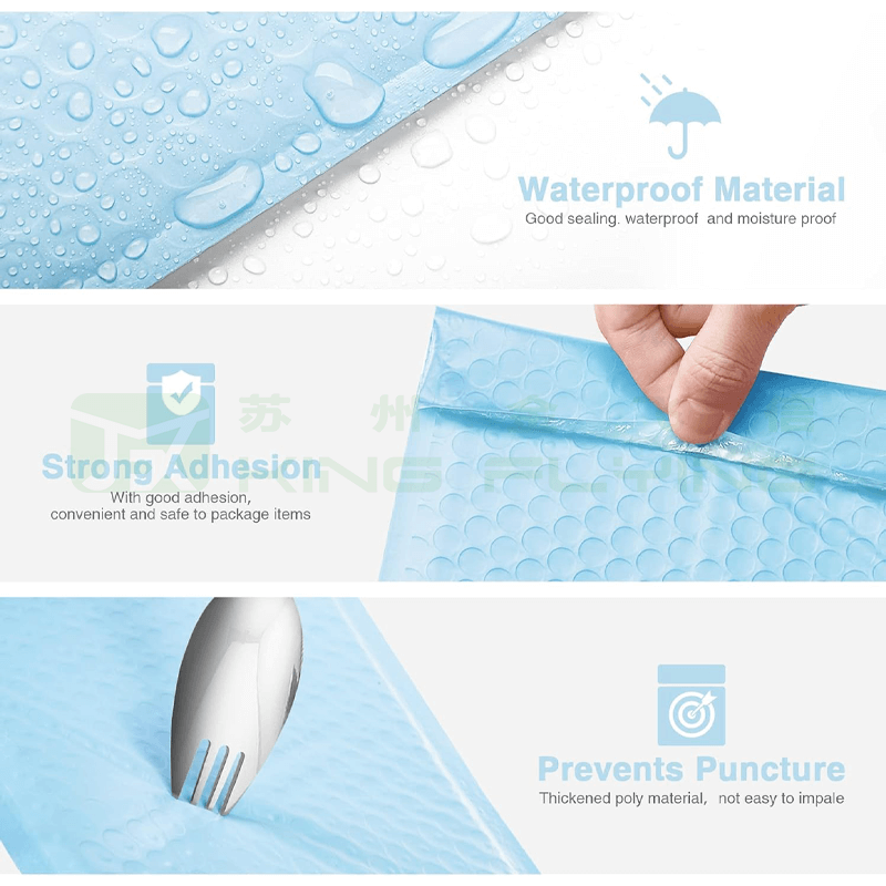 Self Seal Custom Poly Padded Waterproof Bubble Shipping Bag
