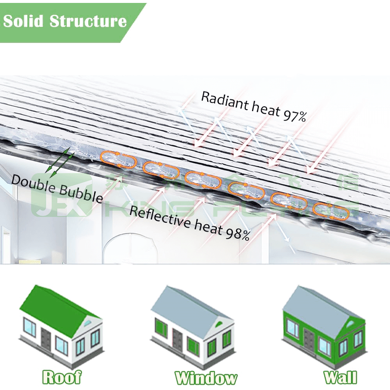 Reflective Aluminum Foil Bubble Thermal Insulation Material For Warehouse Usage