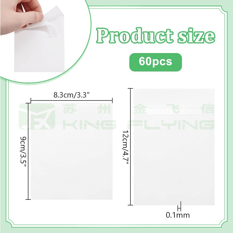 Custom Printed Sustainable Eco-Friendly Waterproof Glassine Paper Bag For Clothing