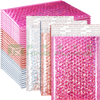 Custom Logo Waterproof Metallic Bubble Shiny Courier Packaging Mailer