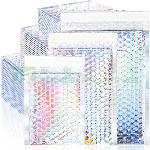 Custom Aluminium Metallic Shipping Packaging Holographic Bubble Mailer