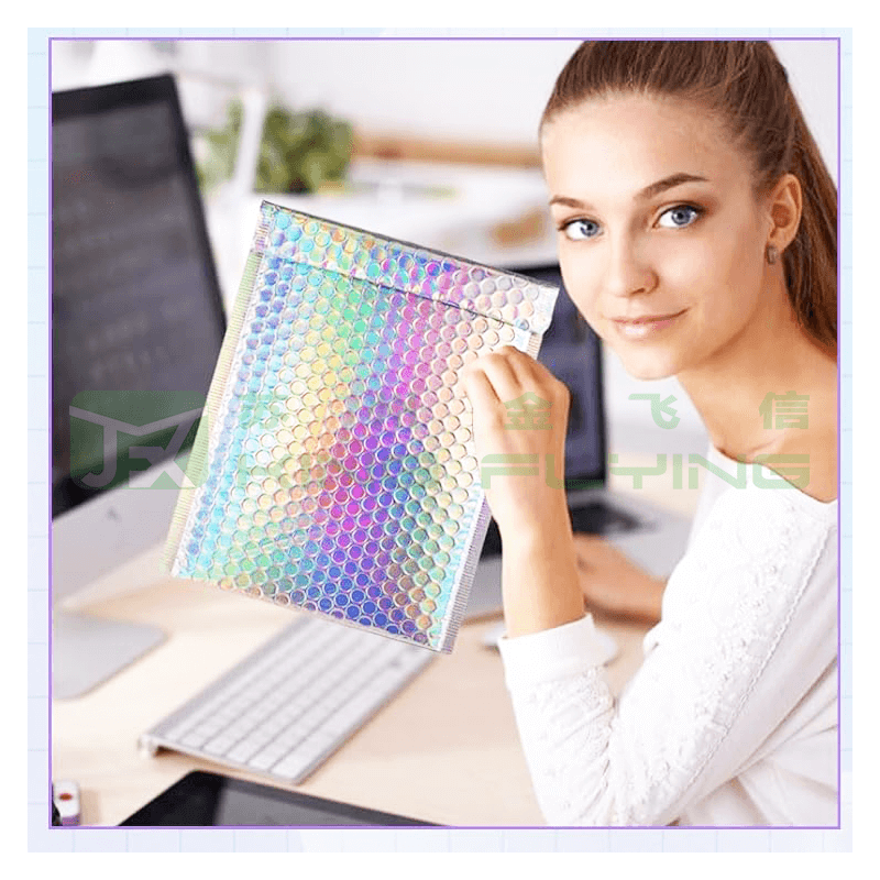 Custom Logo Tear-proof Cushioned Postal Metallic Bubble Packaging Bag
