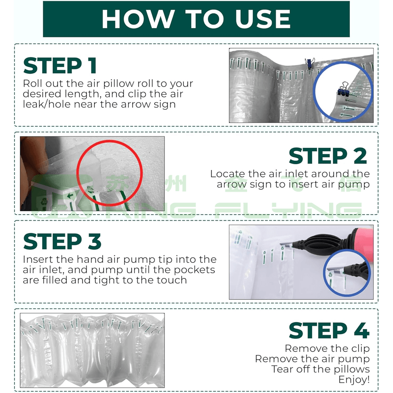 High Quality Inflatable Protective Film Cushion Air Pillow Packaging Bag