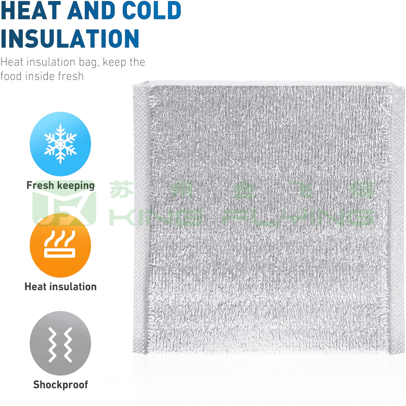 Aluminum Foil Reusable Thermal Insulated Food Storage Cooler Packaging Bag